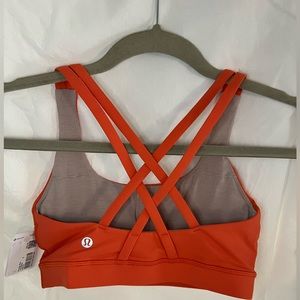 Lululemon Athletica Orange Energy Sports Bra Size 4. New With Tags.